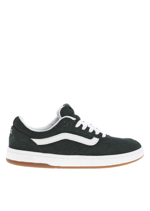 Baskets en cuir vertes à talon plat avec un logo et des lacets - Image 2