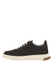 Thumbnail Tennis en cuir nubuck chocolat à talon plat avec des lacets blancs - Image 2