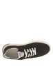 Thumbnail Tennis en cuir nubuck chocolat à talon plat avec des lacets blancs - Image 4