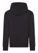 Thumbnail Sweat noir uni avec un col à capuche et un logo sur le torse - Image 2