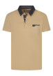 Thumbnail Polo en coton beige uni à coupe regular fit et à col américain avec une poche