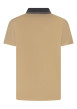 Thumbnail Polo en coton beige uni à coupe regular fit et à col américain avec une poche - Image 2
