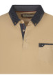 Thumbnail Polo en coton beige uni à coupe regular fit et à col américain avec une poche - Image 3