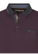 Thumbnail Polo en coton prune uni à coupe regular fit et à col américain avec une poche - Image 3