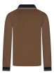 Thumbnail Polo à manches longues en coton camel uni épais à coupe regular fit - Image 2