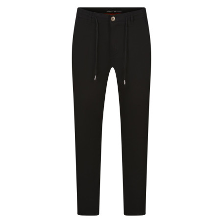 Pantalon de jogging noir uni à coupe tapered à...