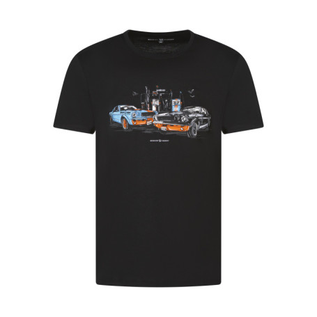 T-shirt en coton noir avec des voitures...