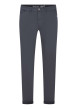 Thumbnail Pantalon Chino en coton mélangé, bleu marine uni avec des ourlet