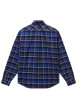 Thumbnail Chemise en flanelle bleue à carreaux en coton avec une coupe droite - Image 2