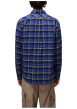 Thumbnail Chemise en flanelle bleue à carreaux en coton avec une coupe droite - Image 4