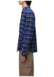 Thumbnail Chemise en flanelle bleue à carreaux en coton avec une coupe droite - Image 5
