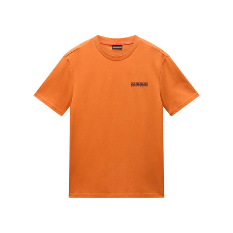T-shirt en coton orange à logo imprimé avec une...