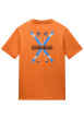 Thumbnail T-shirt en coton orange à logo imprimé avec une coupe droite et un col rond - Image 2
