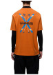 Thumbnail T-shirt en coton orange à logo imprimé avec une coupe droite et un col rond - Image 4