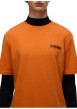 Thumbnail T-shirt en coton orange à logo imprimé avec une coupe droite et un col rond - Image 5