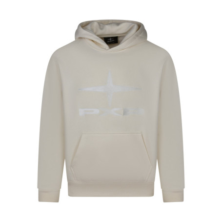 Sweat écru brodé avec une broderie sur la...