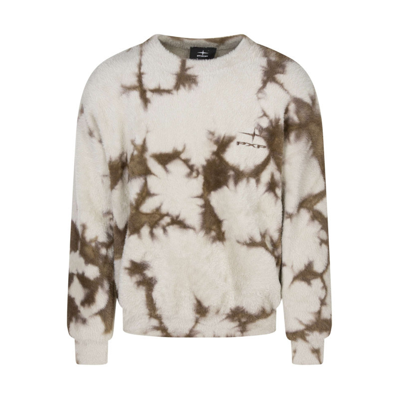 Project X - Pull Beige à Imprimé Tie And Dye Avec Une Coupe Ajustée Et Un Col Rond - Beige Project X - Pull Beige à Imprimé Tie And Dye Avec Une Coupe Ajustée Et Un Col Rond - Beige