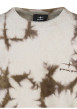 Thumbnail Pull beige à imprimé tie and dye avec une coupe ajustée et un col rond - Image 3
