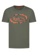 Thumbnail T-shirt en coton kaki avec le logo imprimé et une coupe droite