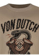 Thumbnail T-shirt beige avec un serpent imprimé à l'avant et à col rond - Image 3