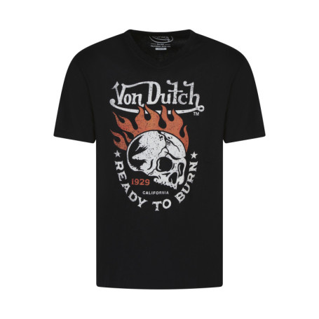 T-shirt en coton noir avec un imprimé tête de...