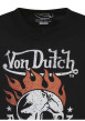 Thumbnail T-shirt en coton noir avec un imprimé tête de mort et un col v - Image 3