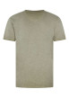 Thumbnail T-shirt en coton kaki clair chiné avec un briquet imprimé et un col v vintage - Image 2