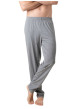 Thumbnail Pyjama long en coton bleu à col v avec des liserés sur le haut - Image 3