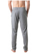 Thumbnail Pyjama long en coton bleu à col v avec des liserés sur le haut - Image 4
