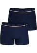 Thumbnail Lot de 2 boxers classiques en coton bleus marine à imprimé monogrammes