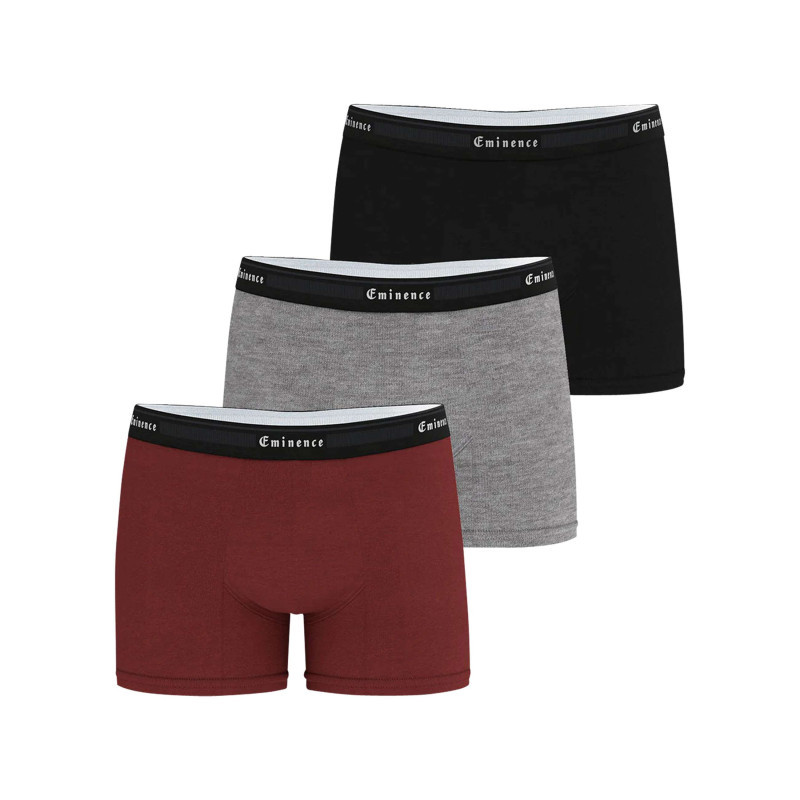 Eminence - Lot De 3 Boxers Classiques En Coton Tricolores Avec Le Nom De La Marque - Multicolore Eminence - Lot De 3 Boxers Classiques En Coton Tricolores Avec Le Nom De La Marque - Multicolore