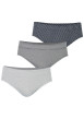 Thumbnail Lot de 3 slips en coton tricolores avec des minis motifs imprimés