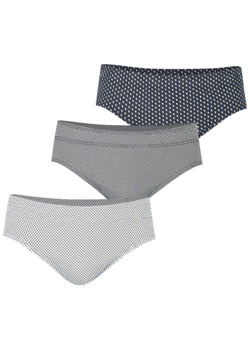 Lot de 3 slips en coton tricolores avec des minis motifs imprimés