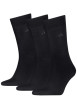 Thumbnail Lot de 3 paires de chaussettes hautes noires unies à coupe haute
