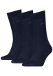 Thumbnail Lot de 3 paires de chaussettes hautes marine unies avec une coupe haute