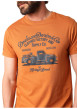 Thumbnail T-shirt en coton ocre avec un col rond et des manches courtes - Image 2