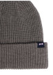 Thumbnail Bonnet gris en maille tricotée orné du patch de la marque