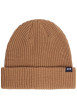 Thumbnail Bonnet beige en maille tricotée orné du patch de la marque