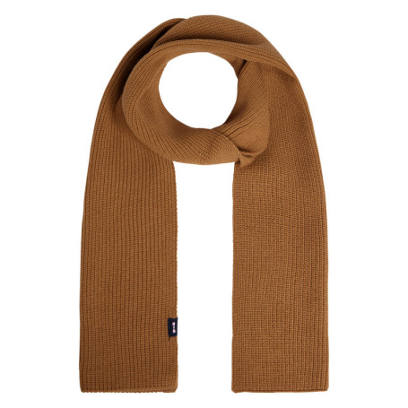 Echarpe beige en maille tricotée ornée du patch...