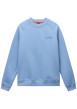 Thumbnail Sweat en coton bleu imprimé avec une coupe droite et un col rond