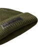 Thumbnail Bonnet kaki en maille tricotée avec nom de la marque brodé en noir - Image 3