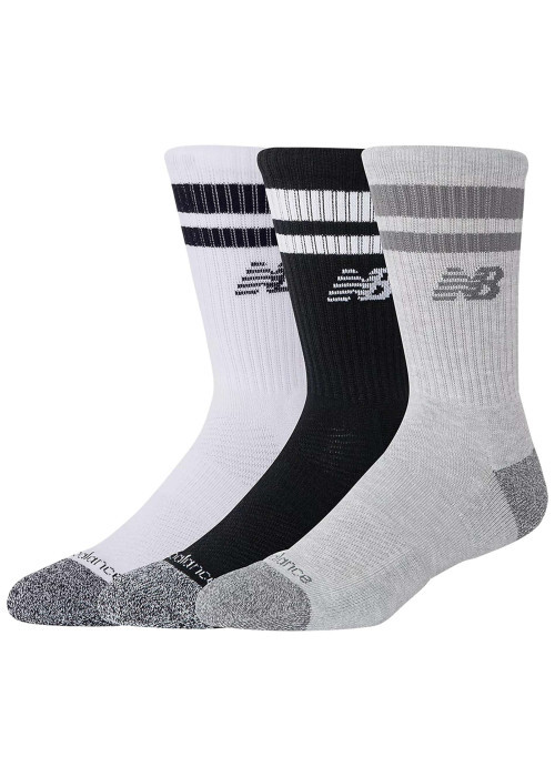 Lot de 3 paires de chaussettes hautes multicolores rayées avec logo imprimé
