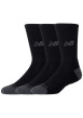 Thumbnail Lot de 3 paires de chaussettes hautes noires unies avec logo imprimé