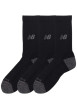 Thumbnail Lot de 3 paires de chaussettes hautes noires unies avec logo imprimé - Image 2