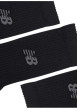 Thumbnail Lot de 3 paires de chaussettes hautes noires unies avec logo imprimé - Image 4