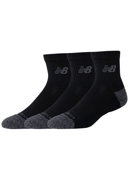 Lot de 3 paires de chaussettes basses noires unies avec logo imprimé