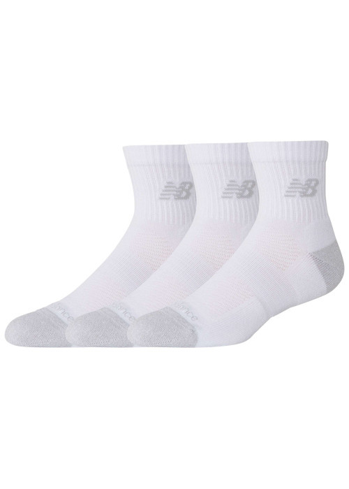 Lot de 3 paires de chaussettes basses blanches unies avec logo imprimé