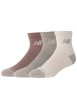 Thumbnail Lot de 3 paires de chaussettes basses multicolores unies avec logo imprimé