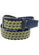 Thumbnail Ceinture kaki unie tressée avec une boucle de fermeture en argenté