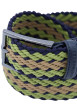 Thumbnail Ceinture kaki unie tressée avec une boucle de fermeture en argenté - Image 2